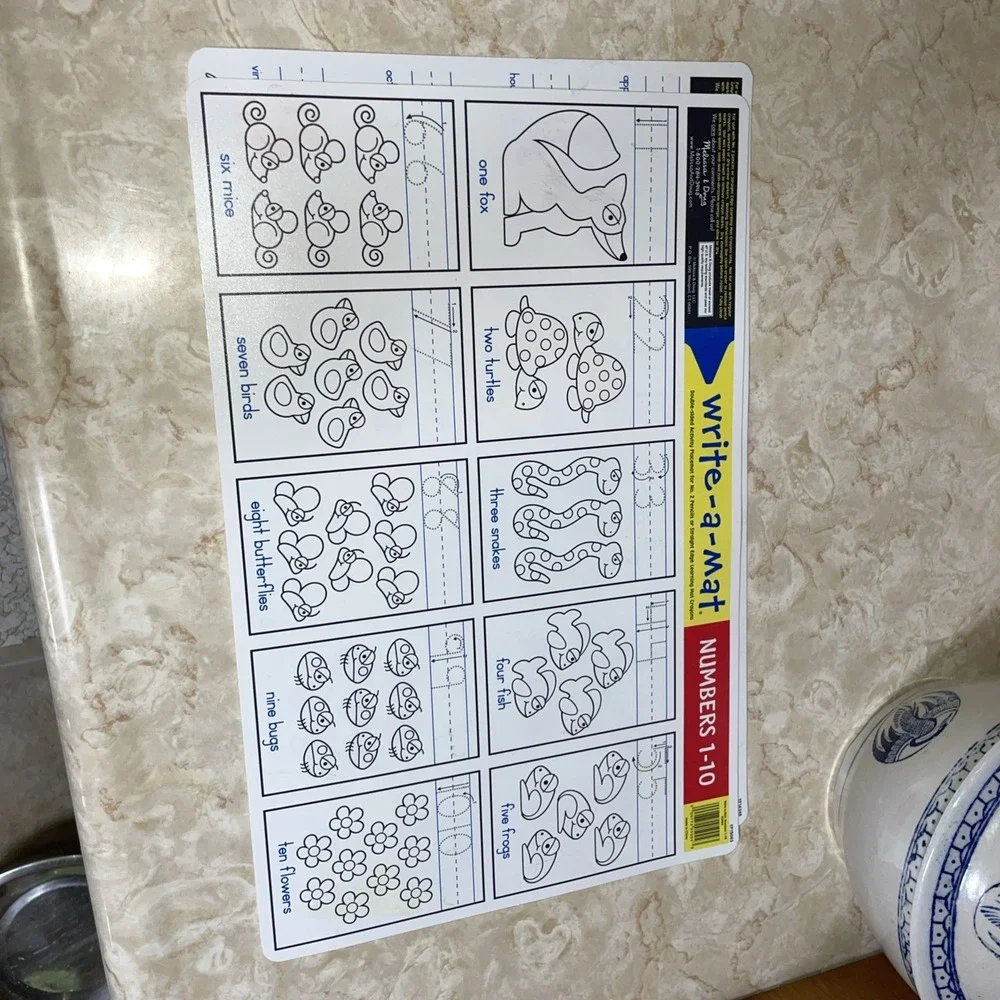 The Straight Edge desk‎ mats Melissa & Doug Numbers 1-10 & Alphabet